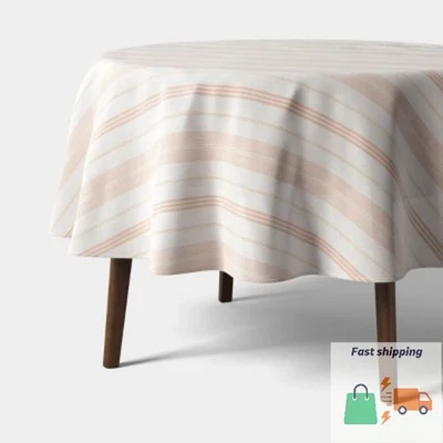 70"x70" Warm Striped Tablecloth - Threshold™ - Image 1 of 3