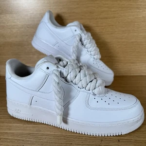 Zapatos para hombre Nike talla 9,5 Reino Unido - Air Force 1 AF1 con cordones de cuerda blancos CW2288-111 - Imagen 1 de 20