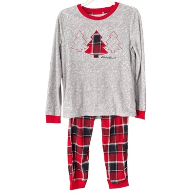 Kids Holiday Pajama Pants & Top Set Red Plaid Super Soft L/XL NEW No Tags - Image 1 of 4