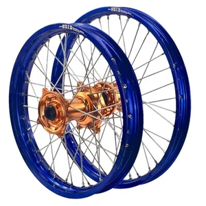 Husqvarna FX 450 2017-2022 Envy / DID Wheelset Pair 21/18 Blue Rims Copper Hubs - Picture 1 of 5