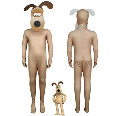 Wallace And Gromit Inspired Super Cool Dog Cosplay Costume For Kids Unisex Sizes