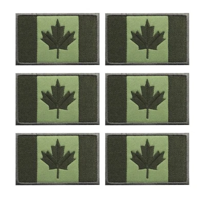 5MLGgoods Canada Flag Embroidered Patch, with Hook and Loop (Green) - Image 1 of 4