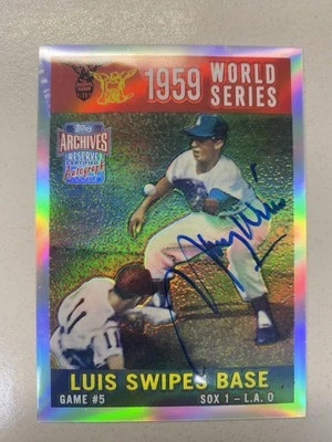 2001 Topps Archives Maury Wills Auto Refractor - Image 1 of 4