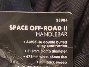 Origin8 Space OffRoad II Handlebars 31.8mm 675mm 40mm Rise AL6061 Black Aluminum - Picture 1 of 1