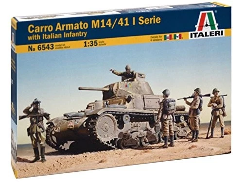 M14/41 With Italian Crew Carro Armato Tank Plastic Kit 1:35 Model ITALERI - Immagine 1 di 1