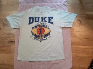 Vintage Duke 1991-1992 Back To Back National Champs XL Made In USA T-Shirt VG - Picture 1 of 10