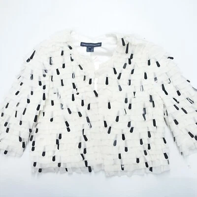 French Connection Encogerse de hombros para mujer 6 juncos en T antiguos marfil y cañas formales Foto 1 de 4