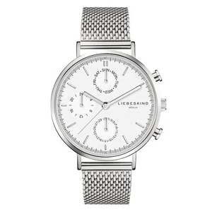 LIEBESKIND Berlin multifunction watch with 38 mm stainless steel case analog mesh NEW - Picture 1 of 5