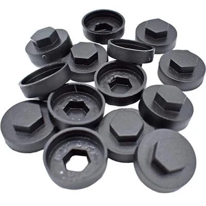 TIMCo Hex 16mm 5/16" Push On Corrugated Roofing & Cladding Screw Caps Black - Picture 1 of 3