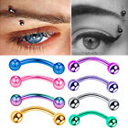 10Pcs Barbell Ear Eyebrow Stud Lip Ring Nose Hoop Body Body Piercing Jewelry