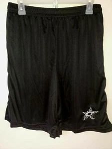 0724 Mens DALLAS STARS Polyester Jersey SHORTS Embroidered BLK w/Pockets New - Picture 1 of 1