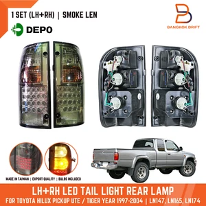 LED SMOKE TAIL LIGHT REAR LAMP For TOYOTA HILUX PICKUP LN147 LN167 LN174 98-04 - Picture 1 of 11