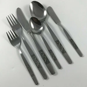 Vtg AMEFA "ROYAL DAMASK" Stainless 5 PIECE PLACE SETTING + BUTTER KNIFE HOLLAND - Picture 1 of 2