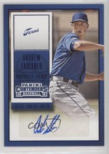 2015 Panini Contenders Prospect Ticket Blue Foil Andrew Faulkner #12 Auto