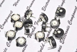 10pcs - PIHER 100K Trimmer Resistor  10mm Round TOP ADJUST, Potentiometer - Picture 1 of 6
