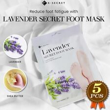 K-SECRET Lavender Secret Foot Mask 16g 5pcs Lavender Therapy Foot Mask Foot Care