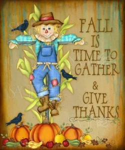 Fall Is A Time To Gather and Give Thanks Lisa Keys Art Print 12x16 - Picture 1 of 1