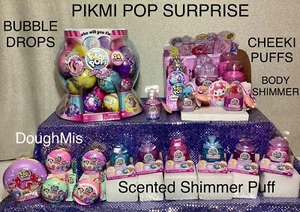 PIKMI POP SURPRISE BUBBLE DROPS CHEEKI PUFFS DOUGHMIS BODY SHIMMER NEW WITH TAGS - Picture 1 of 46