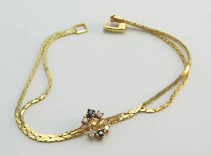  Brazalete mujer chapado en oro con turmalina y circonitas  - Imagen 1 de 3