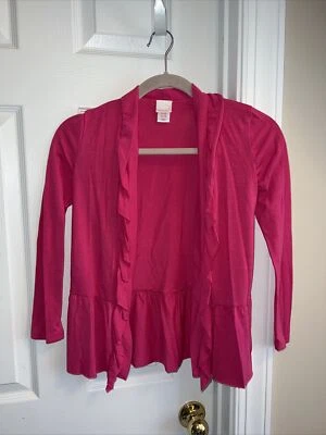 夹克/短裤 - xhilaration - 粉红色 - 荷叶边 - 长袖 - 女孩 - 中号 7/8 — 第 1/4 张图片