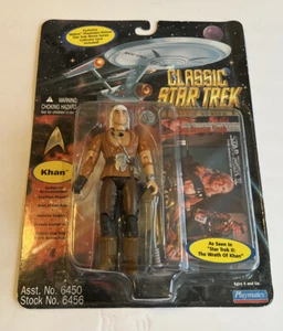 1995 Playmates Classic Star Trek Movie Series KHAN With Trading Card #6456 - Picture 1 of 2