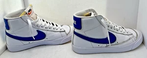 Nike Blazer Mid 1977 Vintage Whit/ Blue Royal Sneakers D07433-900 Men’s Size 9 - Picture 1 of 11