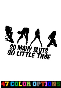 Decal Vinyl Truck Car Sticker - Sexy Hot Women Girl Adult Pinup So Many - Picture 1 of 7