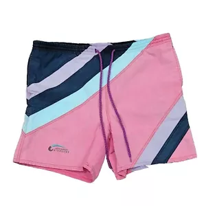 Vintage 90s Givenchy Mens M Color Block Swim Trunks AS IS Bad Elastic - Picture 1 of 7