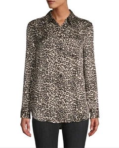 EQUIPAMIENTO Camisa Reese Estampado Leopardo Satinado Abotonada, Talla M - Imagen 1 de 10