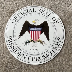 Official Seal Of President Promotions Girls Fm Radio 1992 Rave Flyer Round - Imagen 1 de 2