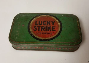  Tapón en rodajas de lata de tabaco vintage Lucky Strike "está tostado" - Imagen 1 de 6