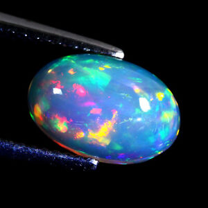2 Ct 11.3x7.5 Mm Oval Cab Natural AAA Floral Flash Play Of Color Fire Opal