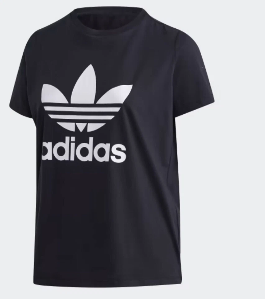 Adidas Women Trefoil Tee T-shirt Short Sleeve Black Ladies Size 3X - Image 1 of 1