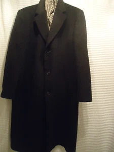 Men’s 46L Wool Blend Topcoat Overcoat By Nautica For Macy’s & Cashmere Scarf - Picture 1 of 9