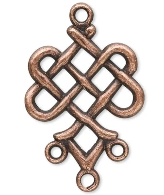 20 conectores de araña tejida de peltre chapado en cobre envejecido 23x19 mm con 3 bucles Foto 1 de 2