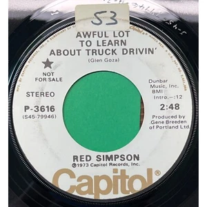 Red Simpson Awful Lot to Learn About Truck Drivin' / Still Got 45 Country Promo - Bild 1 von 4