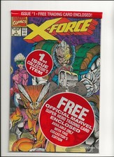 X-FORCE #1 Marvel Sunspot & Gideon Trading Card Polybagged NM 1991