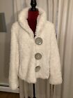 Montanaco Fluffy White Light Jacket, Cool Buttons