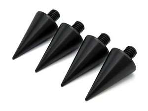 PrecisionGeek BLACK - BIG Speaker Spike M6 Solid-for HIFI Aluminium Set of 4 - Picture 1 of 2