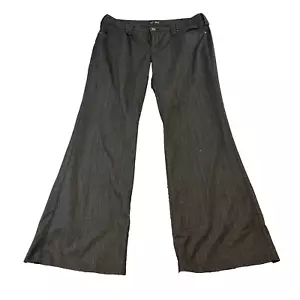 Armani Jeans Women's Pants Relaxed Lightweight Pinstripe Flare W33 L32 Grey J08 - Picture 1 of 15