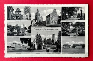 AK STARGARD in Pommern 1940 Bahnhof, Hallenbad und Café, Walltor ( 158042 - Bild 1 von 2