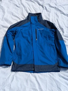 Columbia Men’s Interchange Jacket Fleece 2 in 1 Small Blue No Hood Coat - Picture 1 of 13