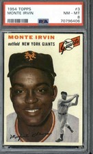 1954 Topps #3 Monte Irvin - PSA 8