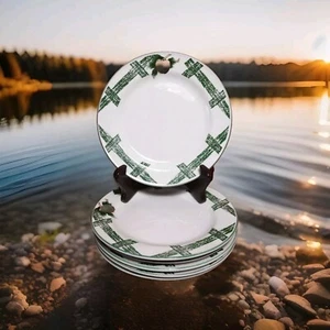 Cade's Cove Salatteller 7,75" Citation Collection Steinzeug rot grün weiß  - Bild 1 von 4