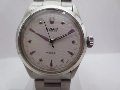 VINTAGE ROLEX  OYSTER PRECISION REF#6282 "STAR DIAL" STAINLESS STEEL MENS WATCH - Image 1 of 4
