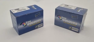 2x Zebra Ribbon iSeries YMCKO 200 800015-440 True Colours Card Printer Ribbon - Zdjęcie 1 z 6