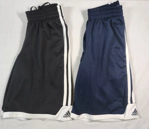 Adidas Boys Athletic shorts 3 Stripes LOT Black And Navy Size Small 8 - Picture 1 of 8