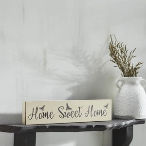 Buzzy Bees Home Sweet Home Antique White MDF Wall Sign 3x14x0.75 - Picture 1 of 8