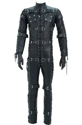 Leather Bondage Suit Full Body Restraint Catsuit & Escape-Proof Custom Made New - Image 1 of 4