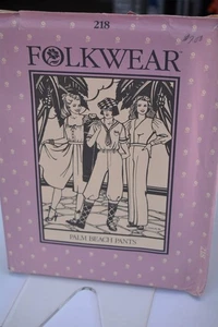 Folkwear Costume Pattern No. 218 Palm Beach Pants - Picture 1 of 2